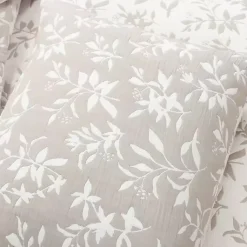 Kirklands Home Quilts|Tan Floral Reversible 3-pc. Full/Queen Quilt Set
