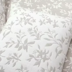 Kirklands Home Quilts|Tan Floral Reversible 3-pc. Full/Queen Quilt Set