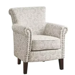 Kirklands Home Accent Chairs|Fretwork Accent Club Chair Tan