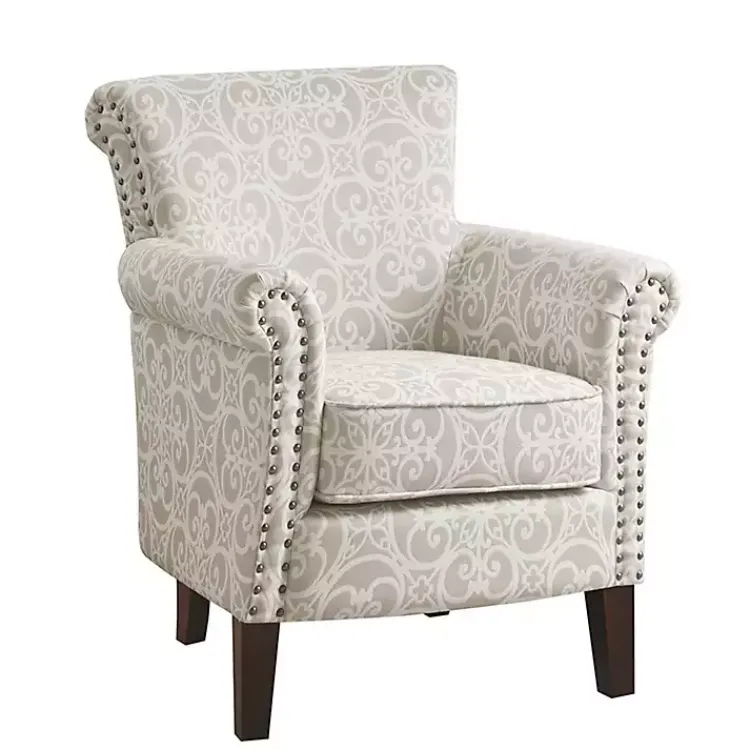 Kirklands Home Accent Chairs|Fretwork Accent Club Chair Tan
