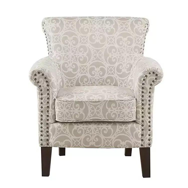 Kirklands Home Accent Chairs|Fretwork Accent Club Chair Tan
