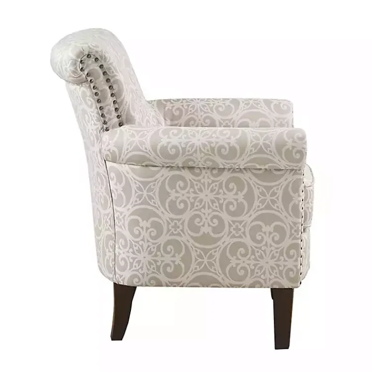 Kirklands Home Accent Chairs|Fretwork Accent Club Chair Tan