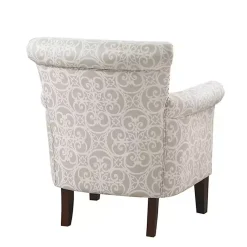 Kirklands Home Accent Chairs|Fretwork Accent Club Chair Tan