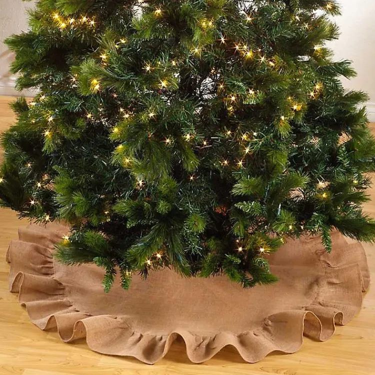 Online Jute Ruffle Trim Christmas Tree Skirt, 53 in. Christmas Tree Skirts & Collars