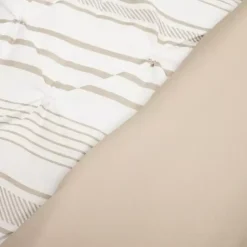 Kirklands Home Comforters|Tan Pintuck Stripe Full/Queen 5-pc. Comforter Set