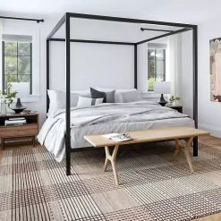 Kirklands Home Area Rugs|Plaid Emily Henderson x RugsUSA Area Rug, 4x6 Tan