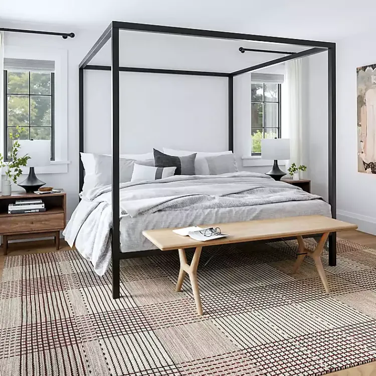 Kirklands Home Area Rugs|Plaid Emily Henderson x RugsUSA Area Rug, 4x6 Tan