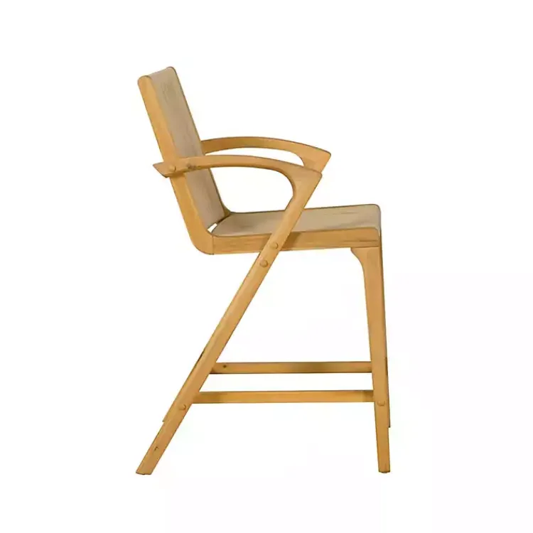 Kirklands Home Bar Stools & Counter Height Stools|Rope and Honey Wood Counter Stool Tan
