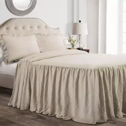 Kirklands Home Comforters|Ruffle Skirt 3-pc. Queen Comforter Set Tan