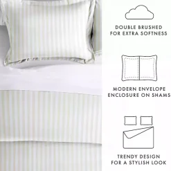 Kirklands Home Duvets|Tan Rugged Stripe 2-pc. Twin Duvet Cover Set