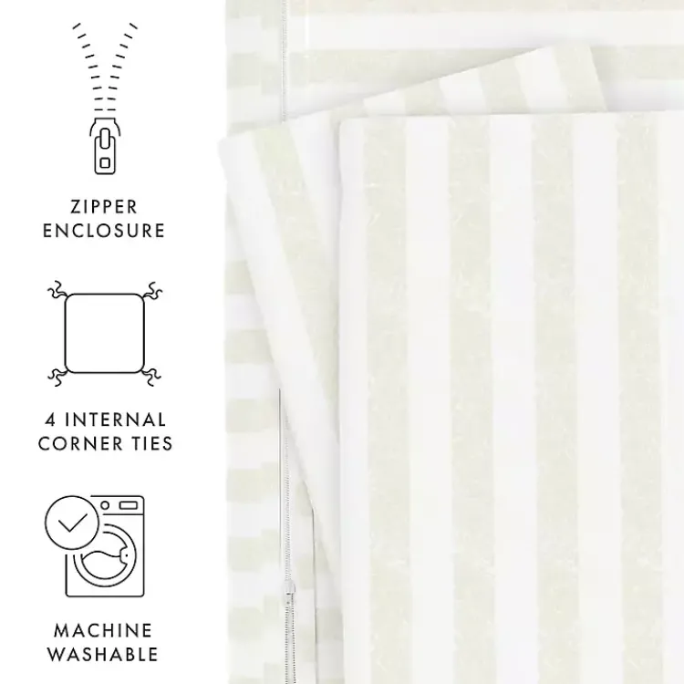 Kirklands Home Duvets|Tan Rugged Stripe 2-pc. Twin Duvet Cover Set