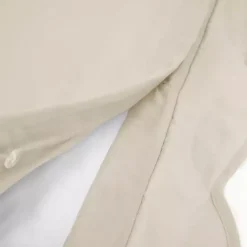 Kirklands Home Duvets|Tan Scallop Edge 3-pc. Full/Queen Duvet Cover Set