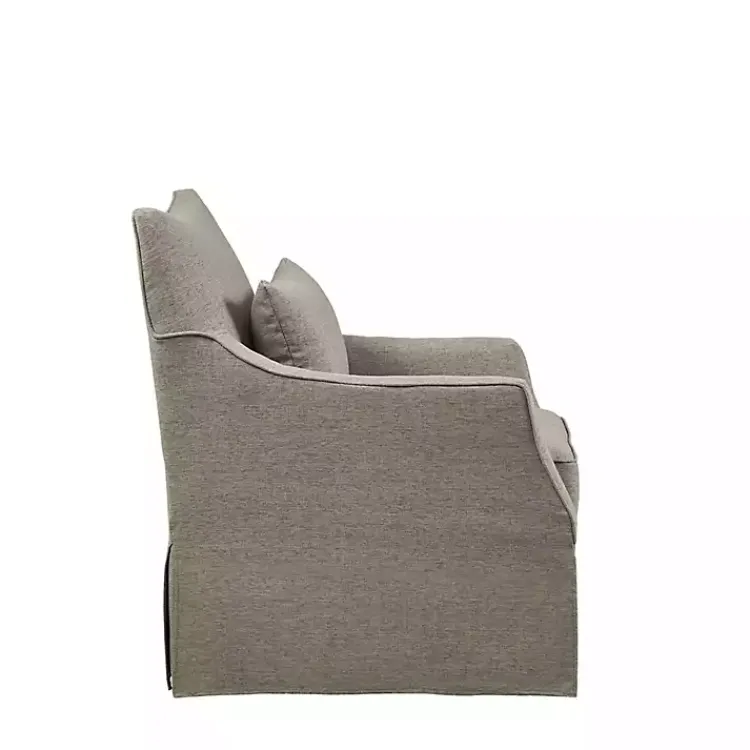 Kirklands Home Accent Chairs|Skirted Swivel Martha Stewart Accent Chair Tan