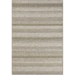 Kirklands Home Area Rugs|Striped Indoor/Outdoor Area Rug, 7x9 Tan