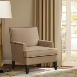 Kirklands Home Accent Chairs|Upholstered Colton Accent Chair Tan