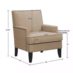 Kirklands Home Accent Chairs|Upholstered Colton Accent Chair Tan