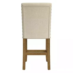 Kirklands Home Bar Stools & Counter Height Stools|Upholstered Nailhead Trim Counter Stool Tan