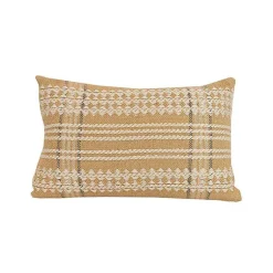Tan Woven Geo Diamond Indoor/Outdoor Pillow Pillows