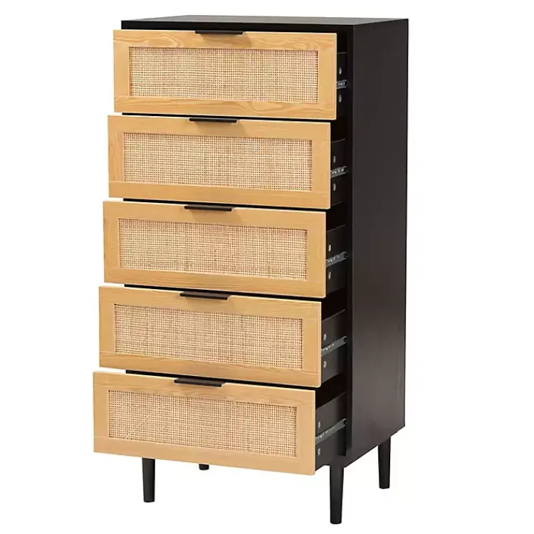 Kirklands Home Dressers & Chests|Tara Two-Tone Espresso Rattan Chest