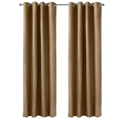 Kirklands Home Curtains & Drapes|Taupe Alpine Blackout Curtain Panel, 95 in. Tan