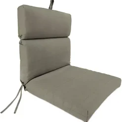 Kirklands Home Outdoor Cushions & Pillows|Taupe Canvas French Edge Outdoor Chair Cushion Tan