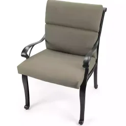 Kirklands Home Outdoor Cushions & Pillows|Taupe Canvas French Edge Outdoor Chair Cushion Tan