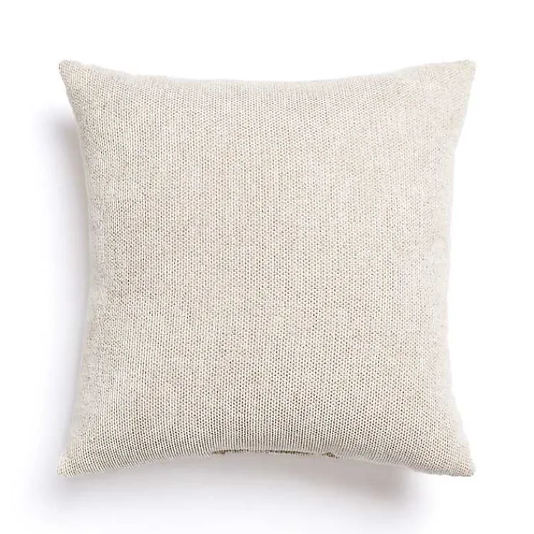Clearance Taupe Chenille Damask Throw Pillow Pillows