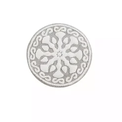 Kirklands Home Bathroom Rugs|Taupe Cotton Tufted Medallion Bath Mat, 25 in. Tan