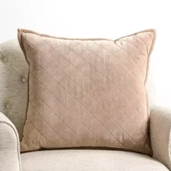 Best Taupe Diamond Velvet Pillow Pillows