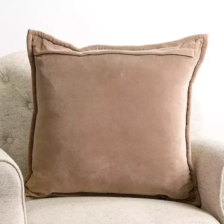 Best Taupe Diamond Velvet Pillow Pillows