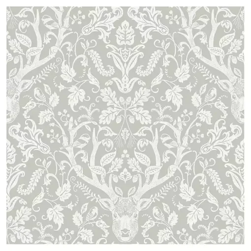 Kirklands Home Wall Murals & Wallpaper|Taupe Escape to the Forest Peel & Stick Wallpaper