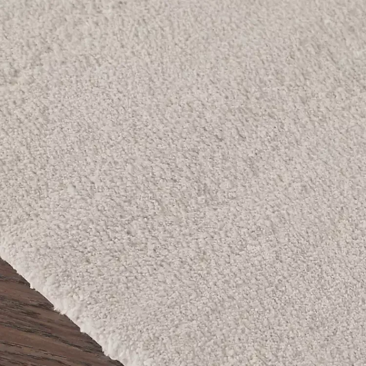 Kirklands Home Bathroom Rugs|Taupe High Pile Marshmallow Bath Mat, 40 in. Ivory