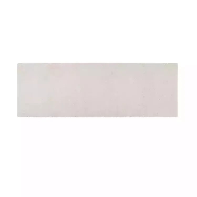Kirklands Home Bathroom Rugs|Taupe High Pile Marshmallow Bath Mat, 70 in. Ivory