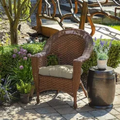 Kirklands Home Outdoor Cushions & Pillows|Taupe Leala 2-pc. Outdoor Wicker Chair Cushion Set Tan