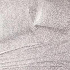 Kirklands Home Bed Sheets|Taupe Leopard Print Satin 4-pc. Full Sheet Set