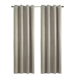Kirklands Home Curtains & Drapes|Taupe Paris Velvet Blackout Curtain Panel, 84 in. Tan