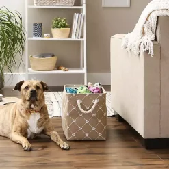 Hot Taupe Paw Trellis Recgle Basket, 16 in. Baskets & Boxes