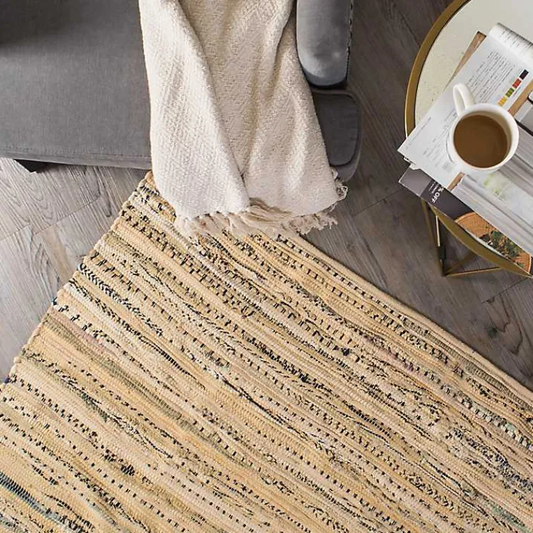 Kirklands Home Accent Rugs|Taupe Rag Accent Rug Brown