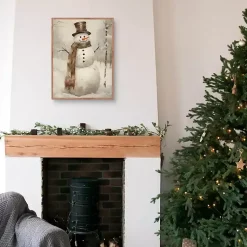 Sale Taupe Snowman Framed Art Print Christmas Decorations