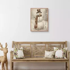 Sale Taupe Snowman Framed Art Print Christmas Decorations