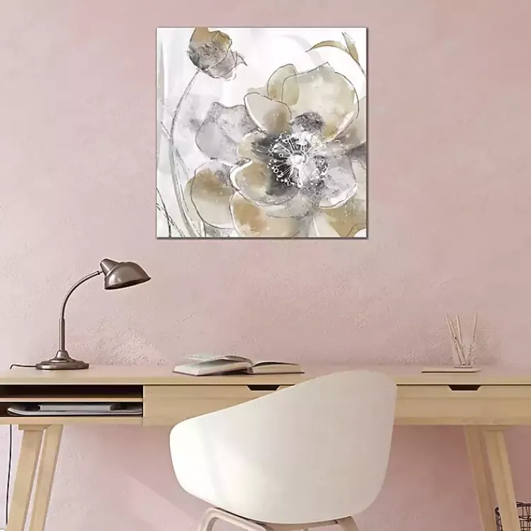Kirklands Home Canvas Art|Taupe Spring Poppy Canvas Art Print