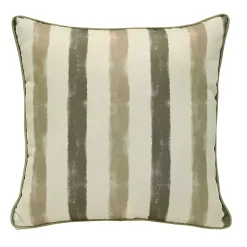 Kirklands Home Outdoor Cushions & Pillows|Taupe Striped Outdoor Pillow
