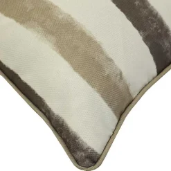 Kirklands Home Outdoor Cushions & Pillows|Taupe Striped Outdoor Pillow