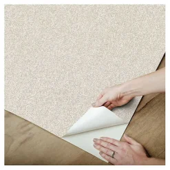 Kirklands Home Wall Murals & Wallpaper|Taupe Textured Cross Woven Peel & Stick Wallpaper Gray