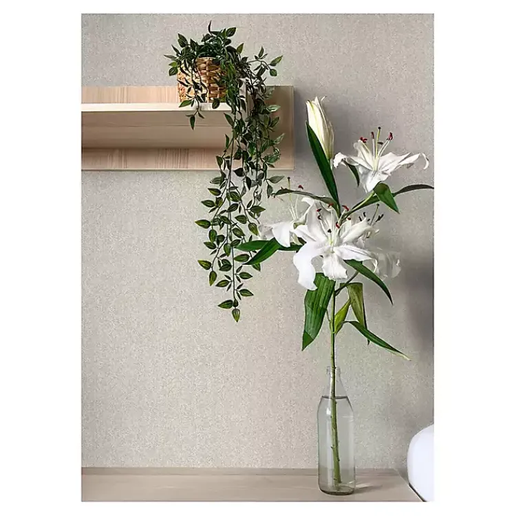 Kirklands Home Wall Murals & Wallpaper|Taupe Textured Cross Woven Peel & Stick Wallpaper Gray
