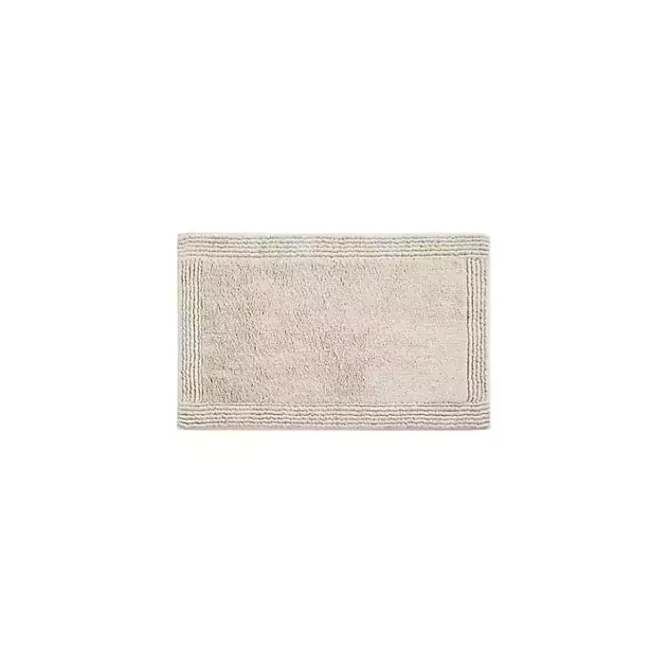 Kirklands Home Bathroom Rugs|Taupe Tufted Reversible Cotton Bath Mat, 34 in. Tan