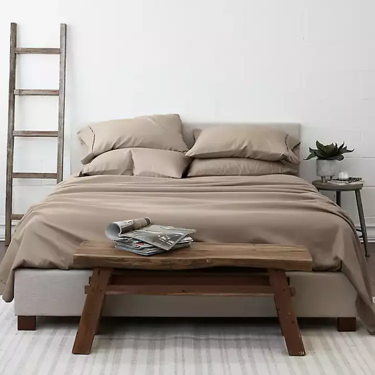 Kirklands Home Bed Sheets|Taupe Ultra Soft 6-pc. Full Sheet Set Tan