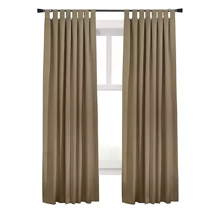 Kirklands Home Curtains & Drapes|Taupe Ventura Blackout Curtain Panel, 95 in. Tan