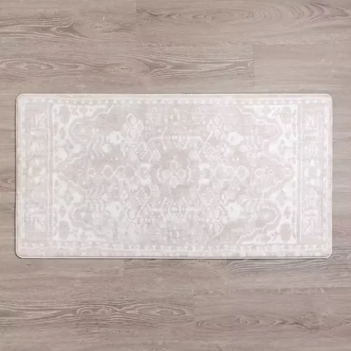Kirklands Home Kitchen & Floor Mats|Taupe Vintage Medallion Kitchen Mat