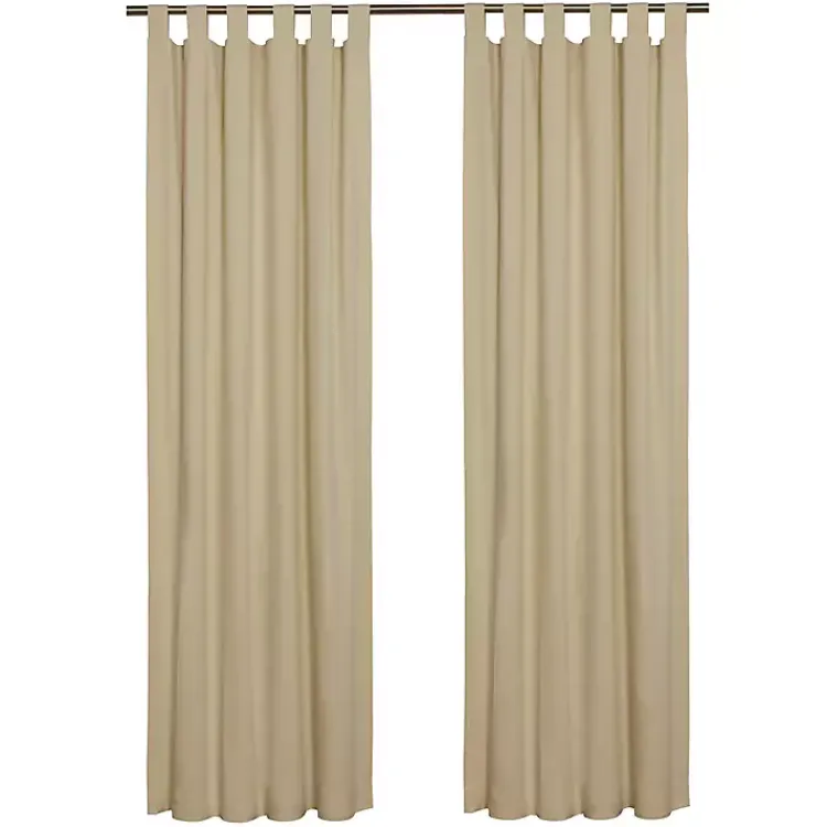 Kirklands Home Curtains & Drapes|Taupe Weathermate Blackout Cur Panel, 84 in. Tan